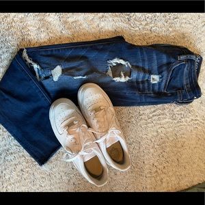 American Eagle Distressed Crop Jeans (Skinny)